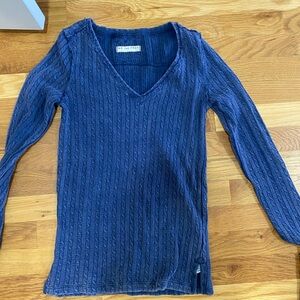 We The Free Navy Textured Long Sleeve Tee